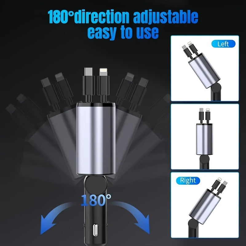 4 IN 1 Retractable cable multi-device charging