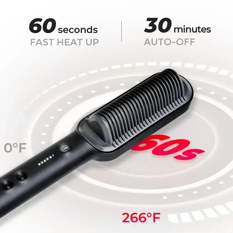 TYMO RING PLUS Hair Straightener Comb with Brush