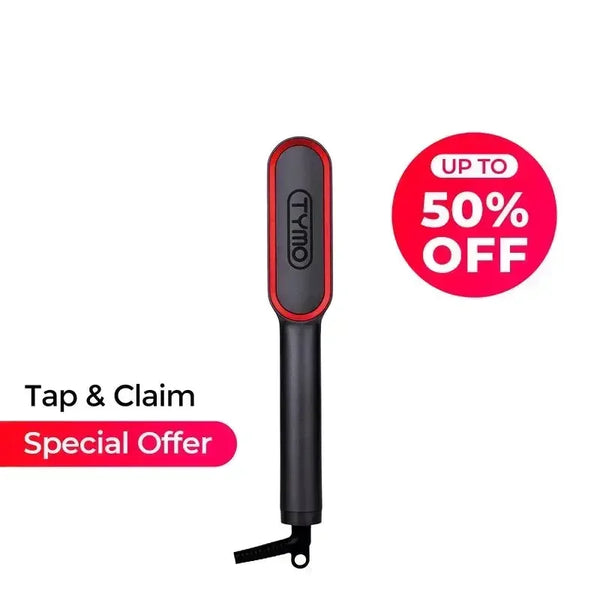 TYMO RING PLUS Hair Straightener Comb with Brush