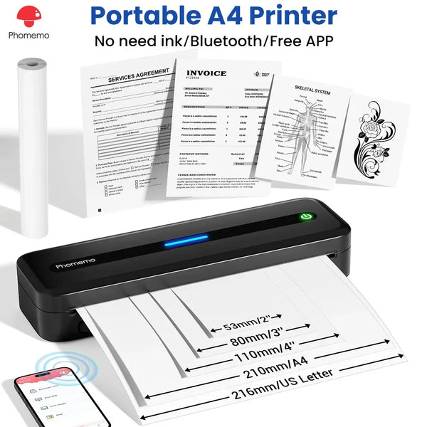 A4 Portable Printer Wireless M832