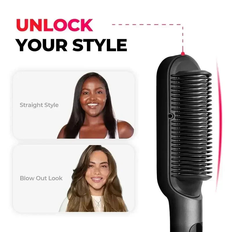 TYMO RING PLUS Hair Straightener Comb with Brush